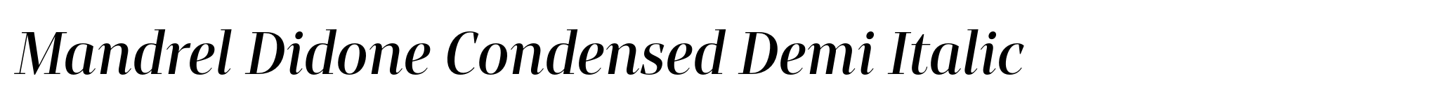 Mandrel Didone Condensed Demi Italic image